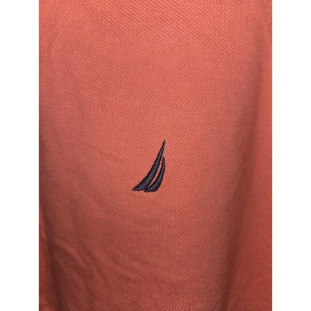 Nautica Polo Shirt, Mens Pink Casual Short Sleeve Top, Size XL